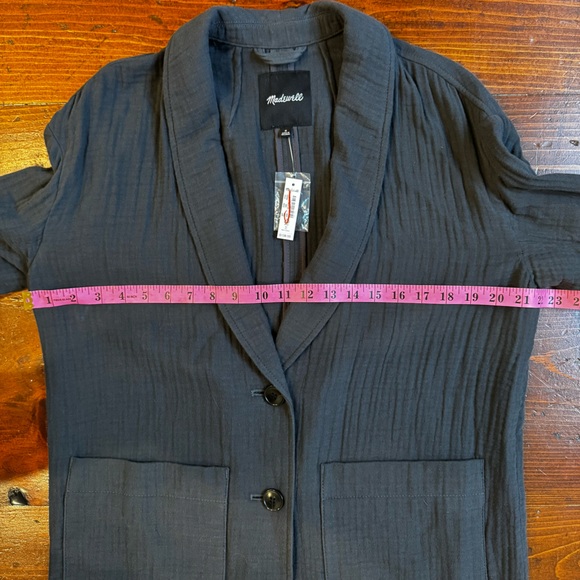 Madewell Lightspun Dorset Blazer- Color Coal. Size Medium‎ - Picture 8 of 13